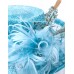 Palma Feather Fascinator-Blue-Onesize