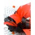 Jerry Feather Fascinator-Red-Onesize