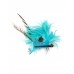 Tia Feather Fascinator-Blue-Onesize