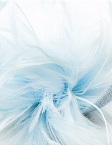 Benita Feather Fascinator-Blue-Onesize