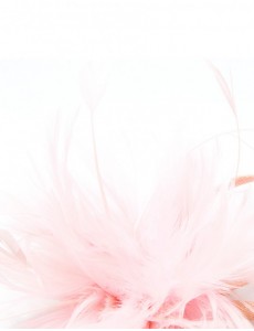 Benita Feather Fascinator-Pink-Onesize