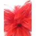 Lacy Feather Fascinator-Red-Onesize