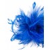 Lacy Feather Fascinator-Blue-Onesize