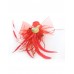 Eloise Feather Fascinator-Red-Onesize