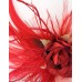 Eloise Feather Fascinator-Red-Onesize