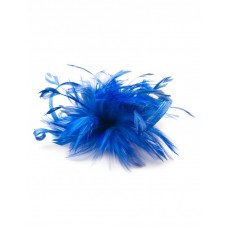 Lacy Feather Fascinator-Blue-Onesize