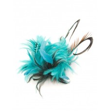 Tia Feather Fascinator-Blue-Onesize