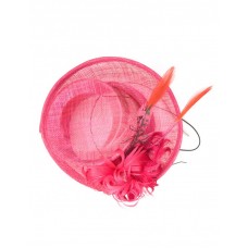 Palma Feather Fascinator-Pink-Onesize