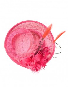 Palma Feather Fascinator-Pink-Onesize