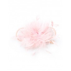 Benita Feather Fascinator-Pink-Onesize