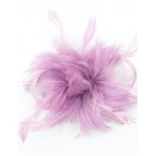 Benita Feather Fascinator-Purple-Onesize